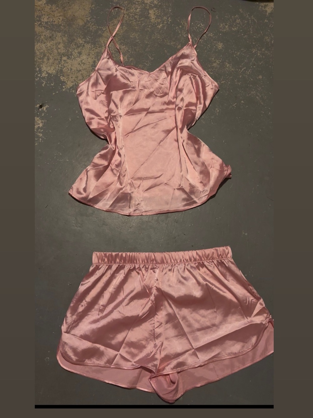 Women's Satin Cami & Short Pajama Set in Blush Pink